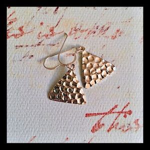 Vintage hammered sterling earrings